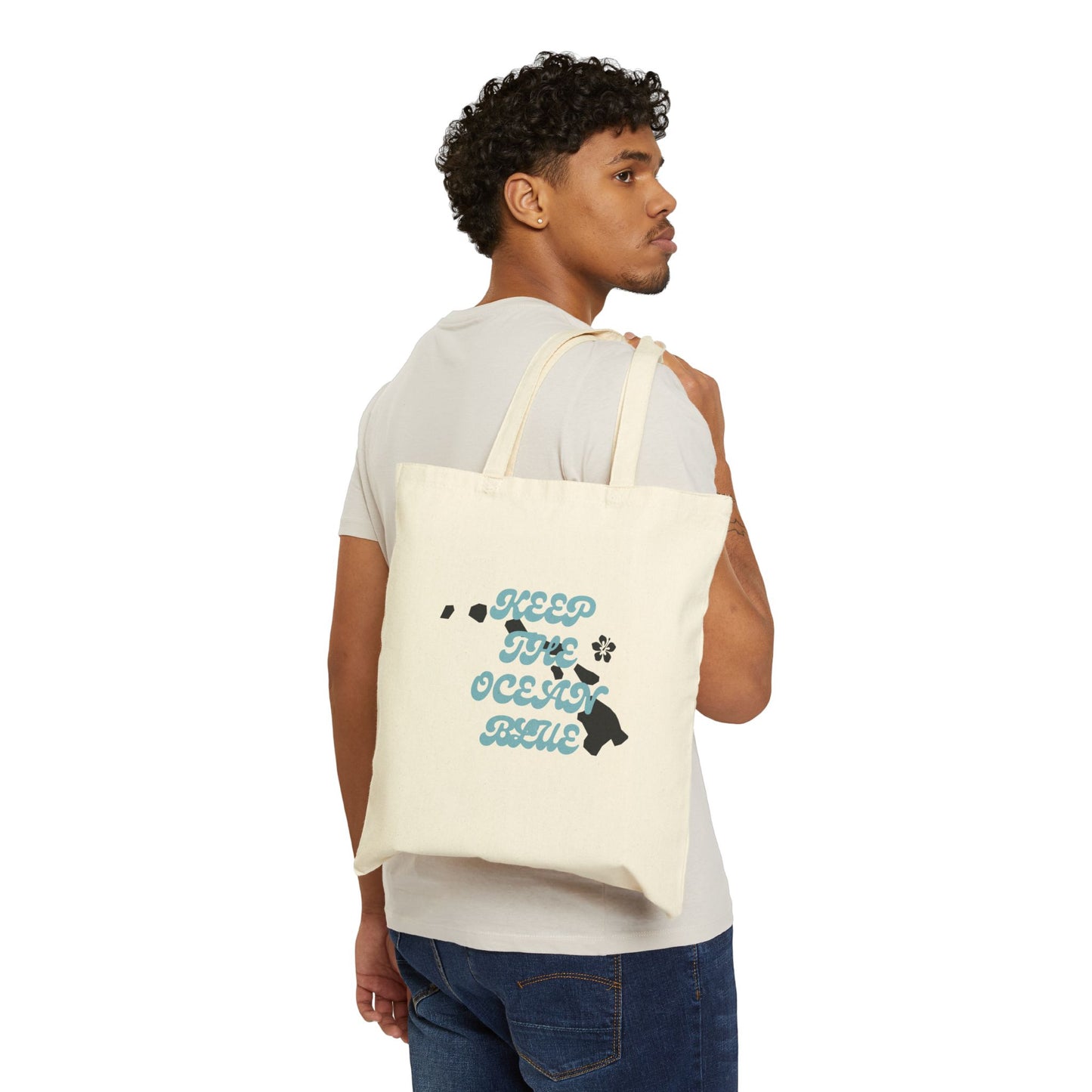 Keep The Ocean Blue Hawaii Canvas Tote Bag